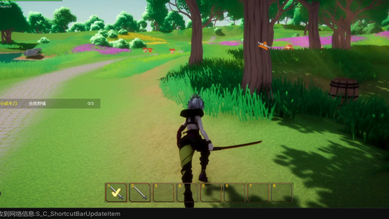 MMO Netcode third-person character moving through the game world