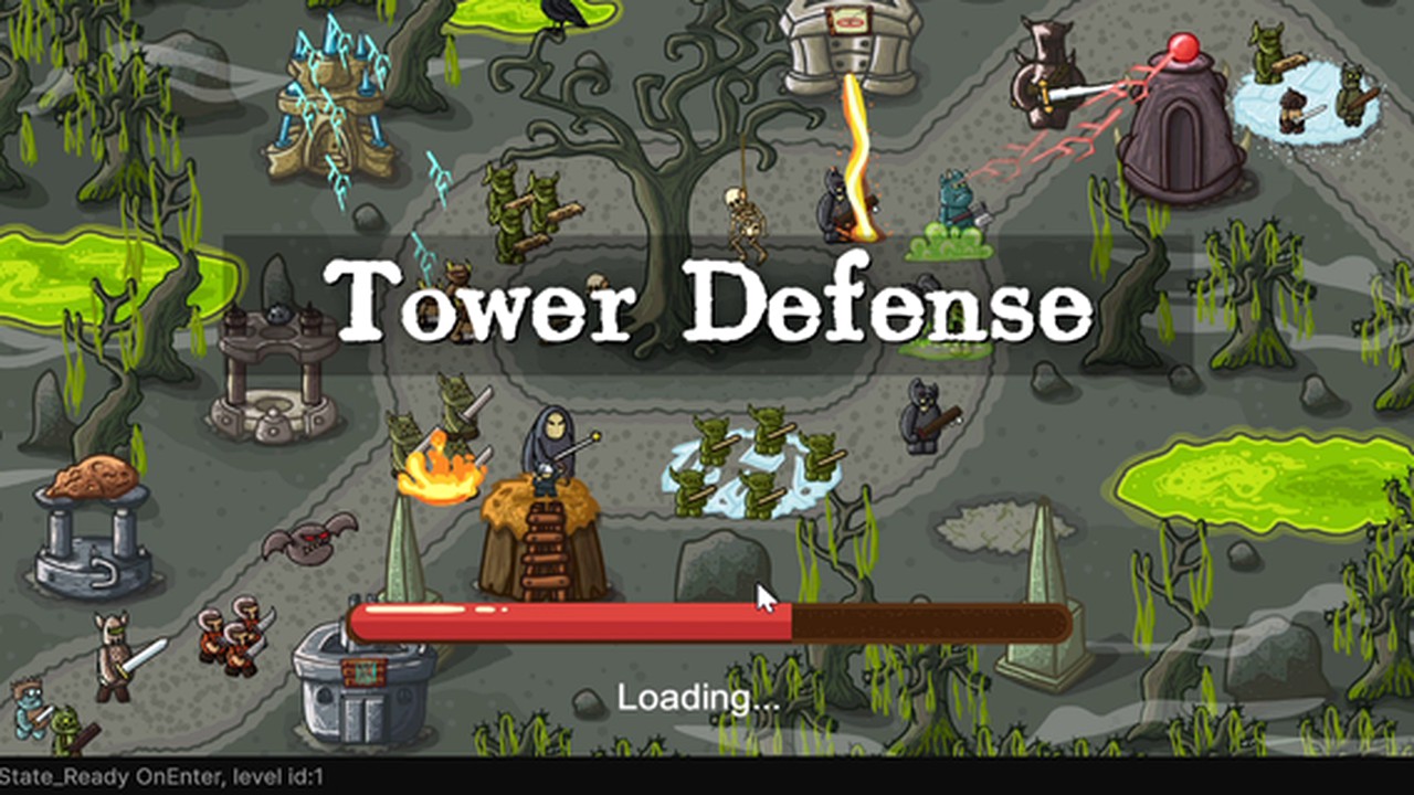 Tower Defense Record level scene and path layout