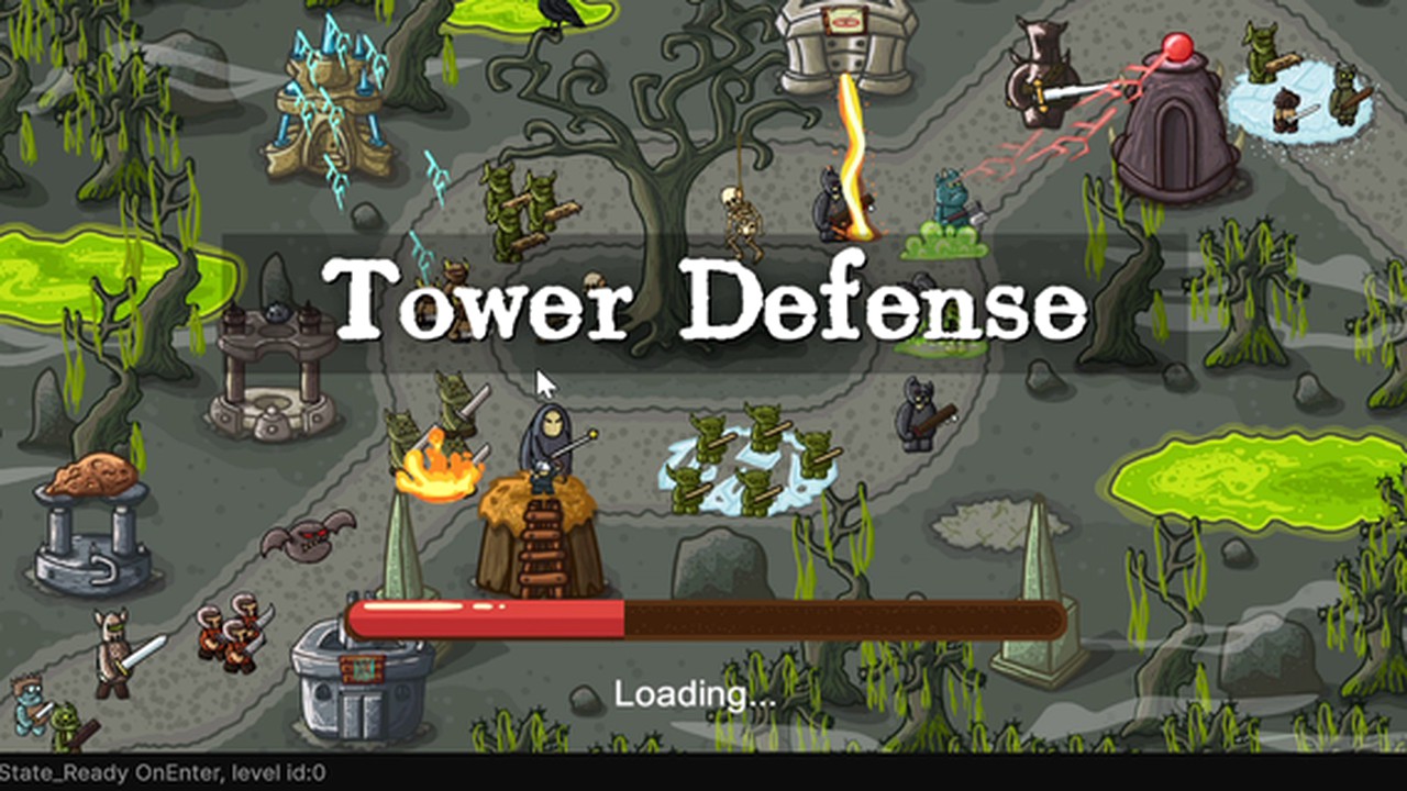 Tower Defense Record start screen